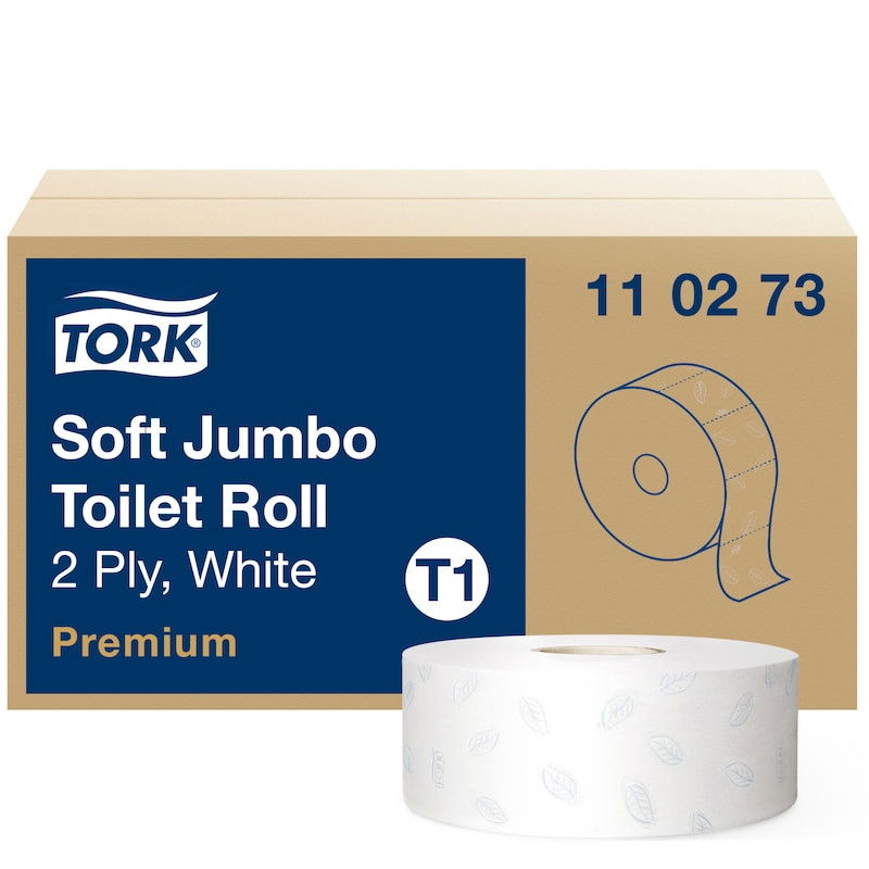Toalettpapper Tork T1 Soft Jumbo Premium 2-lag Vit, 6/FP