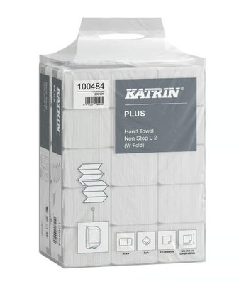 Pappershandduk Katrin Plus W-vikt Non Stop L 2-Lagers, 1995/fp