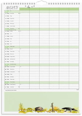 Väggkalender Burde 1760 Familjekalender Mamma Mu 2027 A3
