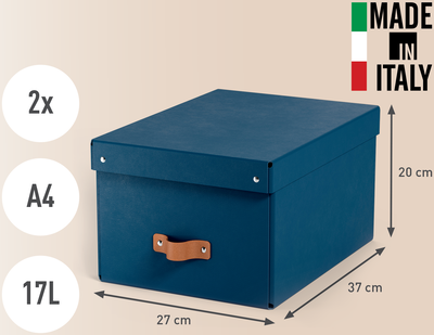 Förvaringslåda Leitz Puro 17L blå, 2/fp