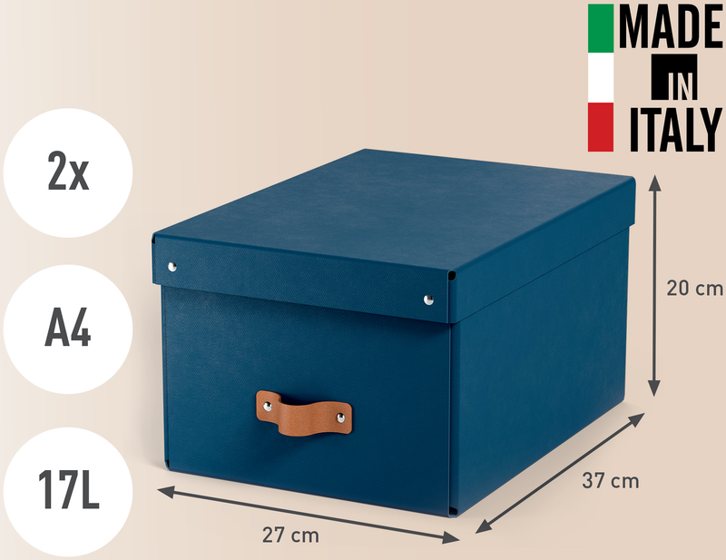 Förvaringslåda Leitz Puro 17L blå, 2/fp