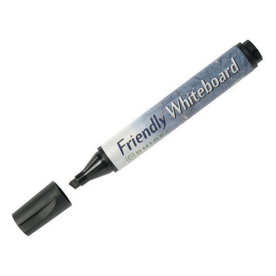 Whiteboardpenna Friendly Snedskuren Svart 2-5mm, 10 st/fp