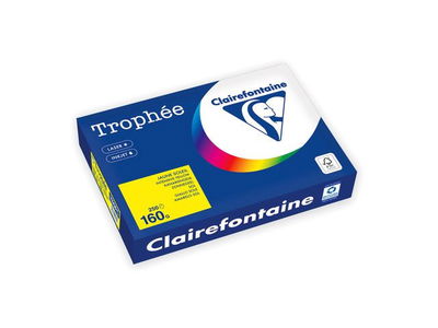 Kopieringspapper TROPHEÉ A4 160g oh gul 250/fp