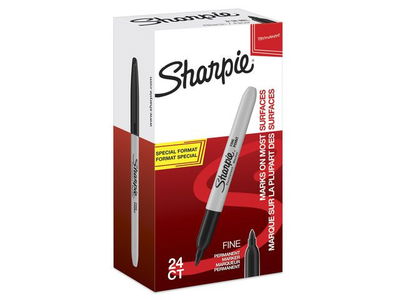 Märkpenna SHARPIE F svart Value Pack 20+4/fp