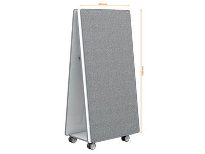 Whiteboard NOBO MoveMeet Mobil grå
