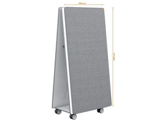 Whiteboard NOBO MoveMeet Mobil grå