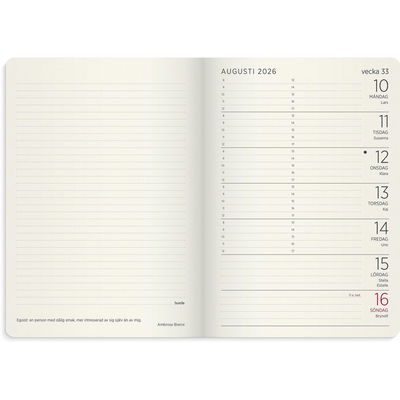 Liten Veckokal. Forma Deluxe 2026 brun