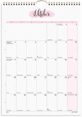 Väggkalender Burde 1781 Väggkalender Life Organizer 2027