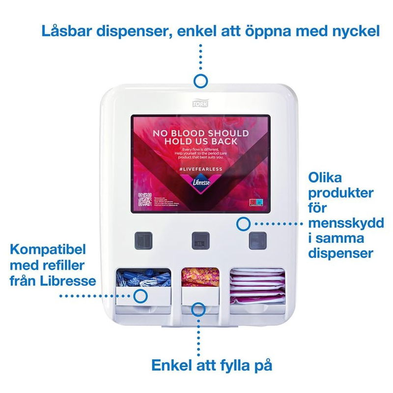 Dispenser Tork Libresse Period Care Vit