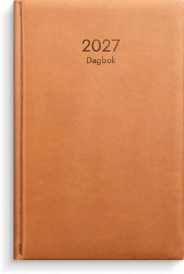 Almanacka Burde 1029 Dagbok Konstläder Inbunden 2027 Cognac