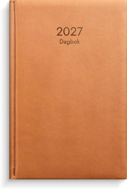 Almanacka Burde 1029 Dagbok Konstläder Inbunden 2027 Cognac