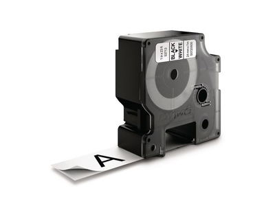 Märkband DYMO D1 24mm Svart/Vit 7m