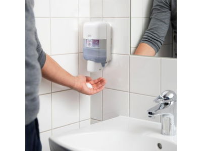 Dispenser TORK S5 tvål/handspr Mini vit