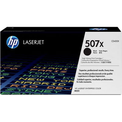 Lasertoner HP 507X 11000 Sidor CE400X Svart