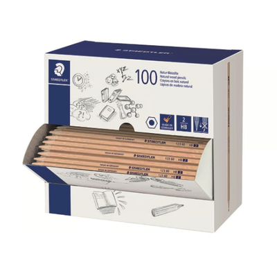 Blyertspenna Staedtler 123 Natur HB, 100/fp