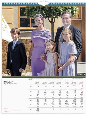 Väggkalender Burde 1797 Kungafamiljen 2027