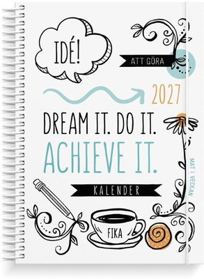 Almanacka Burde 1222 Veckoplanering Doodle 2027