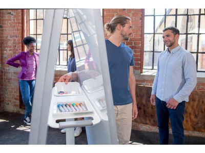 Whiteboard NOBO MoveMeet Mobil grå