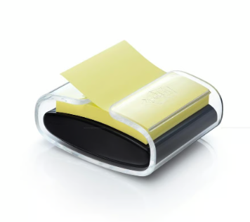 Hållare Post-it för 76x76mm, inkl. 1 st gult Z-block