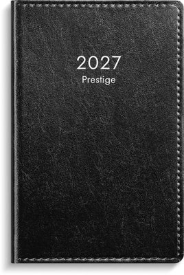 Almanacka Burde 3346 Prestige Konstläder Inbunden 2027 Svart