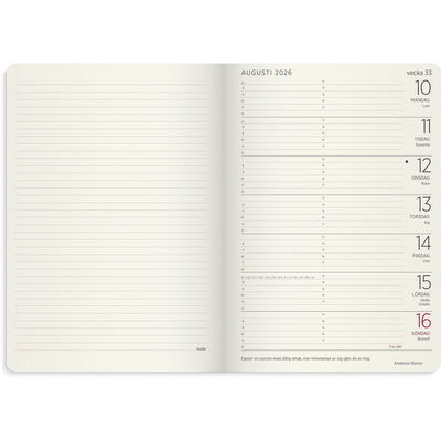 Stor Veckokalender Forma Deluxe 2026 svart