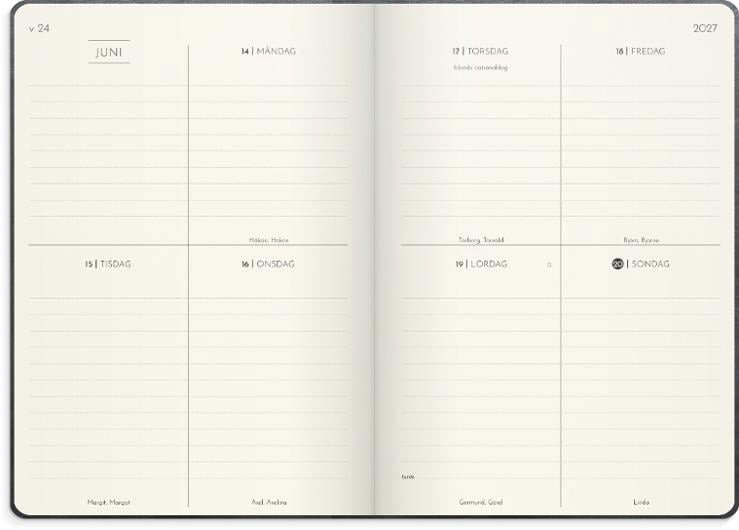 Almanacka Burde 5964 Weekly Deluxe 2027