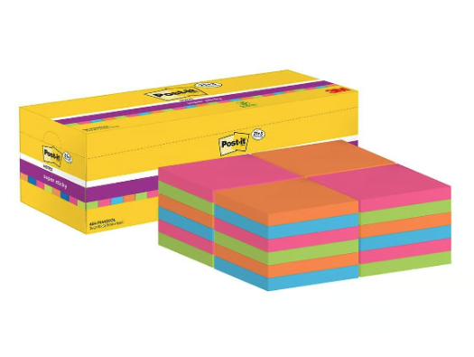 Post-it Super Sticky 76x76 mm, 24/fp
