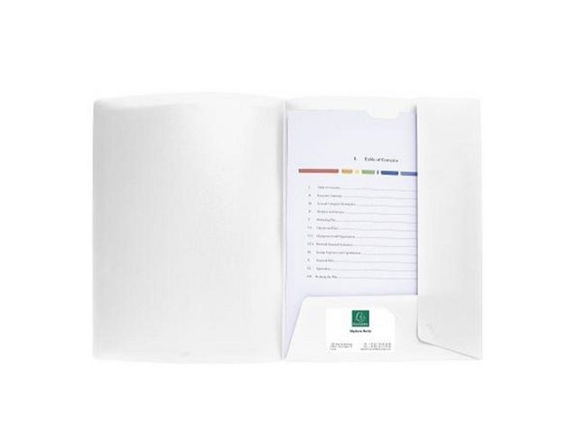 Projektmapp EXACOMPTA PP A4 vit, 10/fp