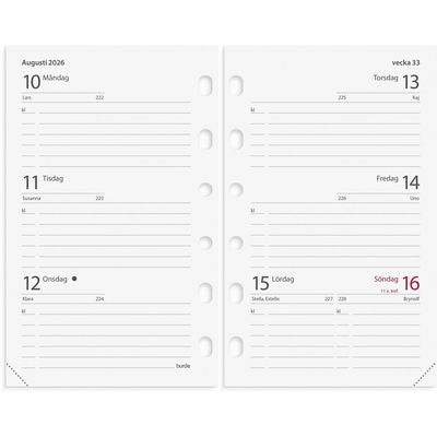 Compact Systemkalender 2026 konstläder svart