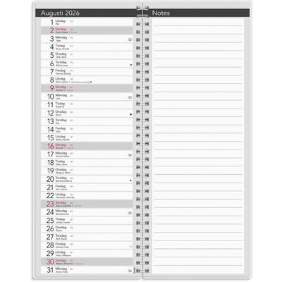 Bordskalender Elegant 2026 spiral