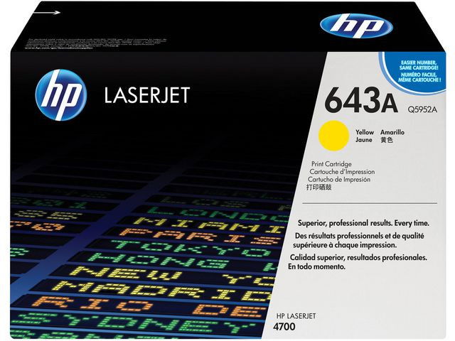 Toner HP Q5952A 643A 10K gul Toner HP Q5952A 643A 10K gul