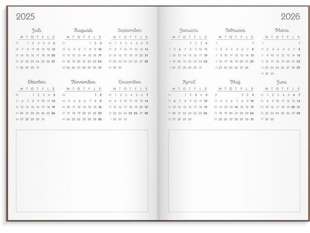 Kalender 25/26 Doodle inbunden