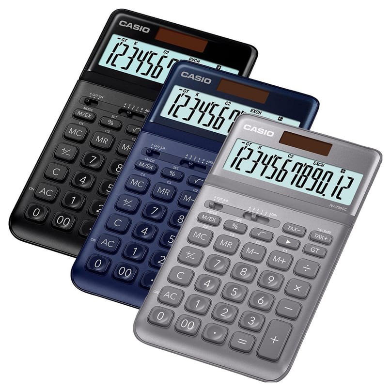 Bordsräknare Casio JW-200SC svart