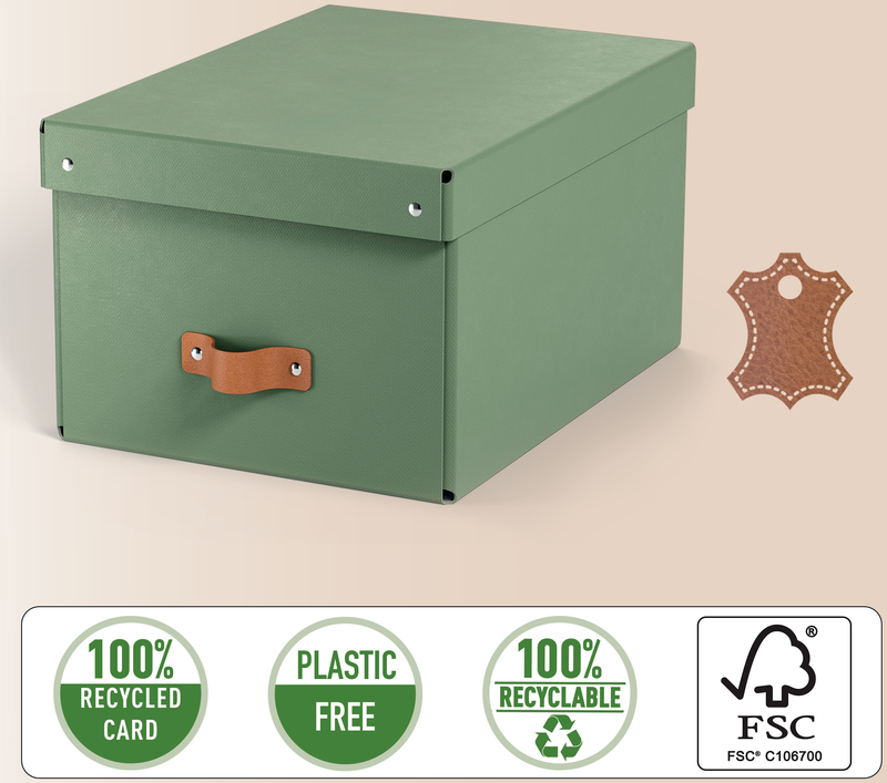 Förvaringslåda Leitz Puro 17L grön, 2/fp
