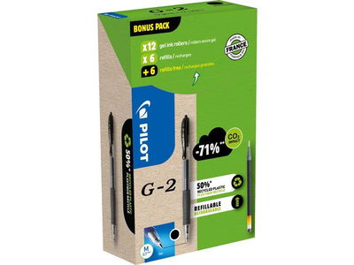 Gelpenna PILOT G2 Greenpack svart 12+12/fp