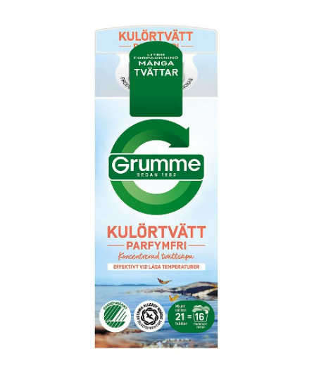 Tvättmedel Grumme Flytande Kulörtvätt Sensitive Oparf 750ml