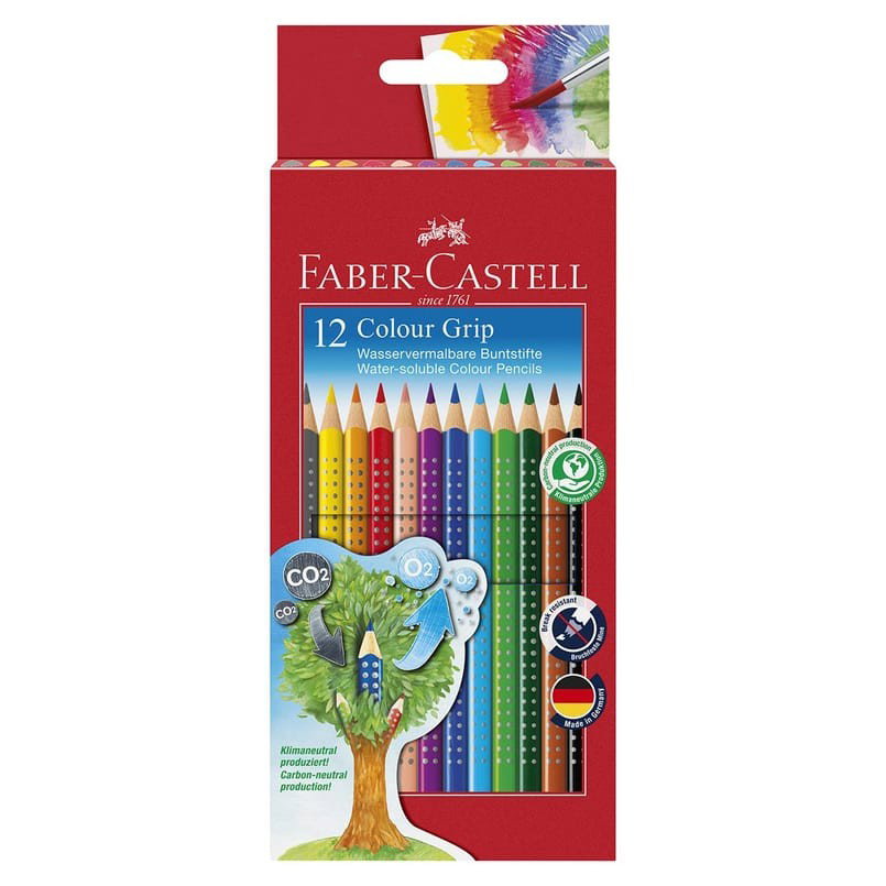 Färgpenna Blyerts Faber-Castell Grip, 12 st/fp