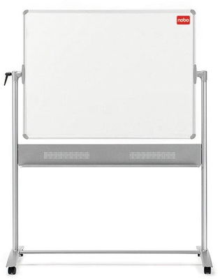 Whiteboard dubbelsidig mobil NOBO emalj 150x120cm