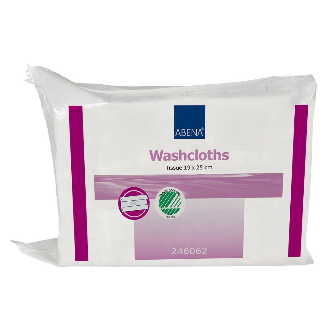 Tvättlapp Abena Soft Care C-Vikt 6-lag Vit 19x25cm, 8x125/fp