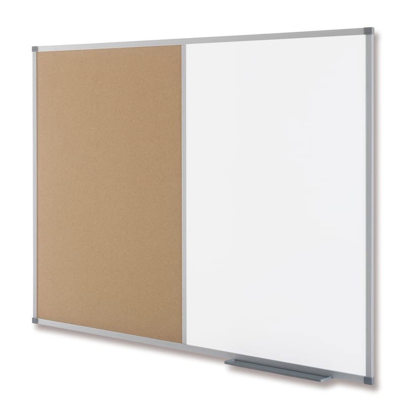 Anslagstavla Kombi vit/kork 90x60cm