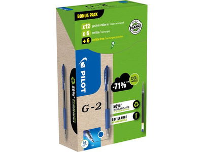 Gelpenna PILOT G2 Greenpack blå 12+12/fp