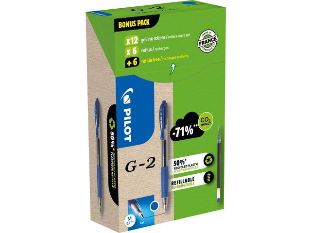 Gelpenna PILOT G2 Greenpack blå 12+12/fp