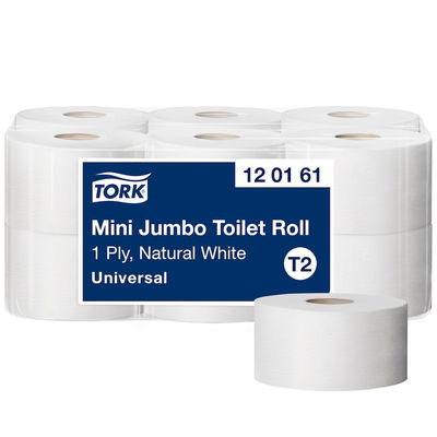 Toalettpapper TORK T2 Mini Jumbo Universal, 1-lag, 12/fp