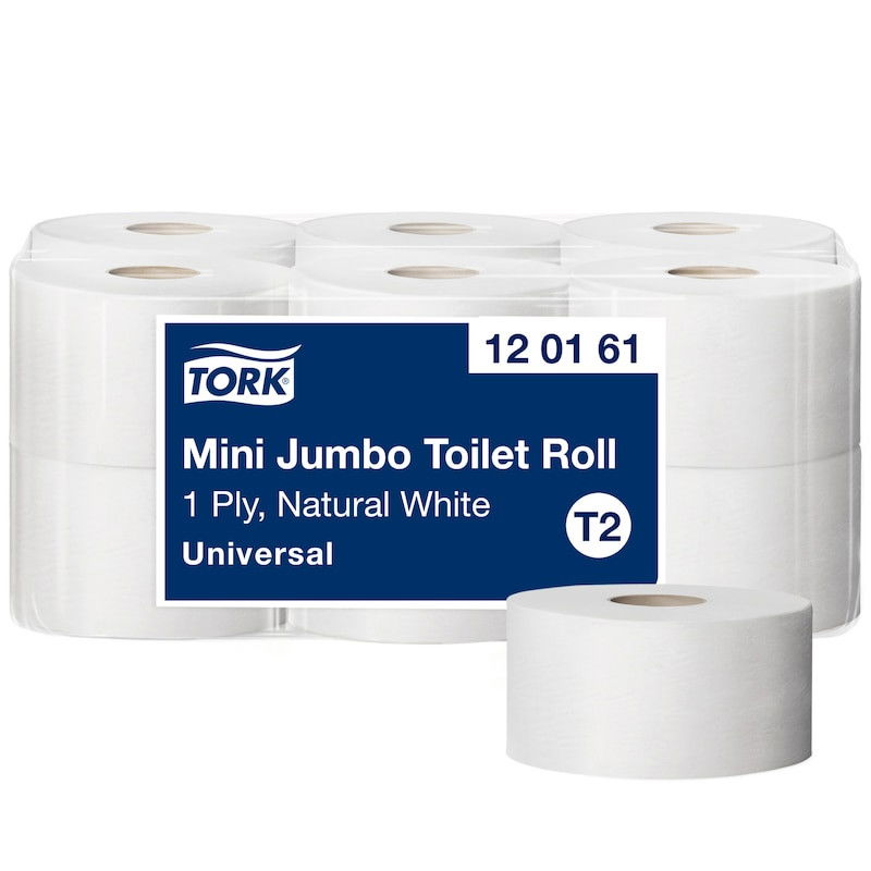 Toalettpapper TORK T2 Mini Jumbo Universal, 1-lag, 12/fp