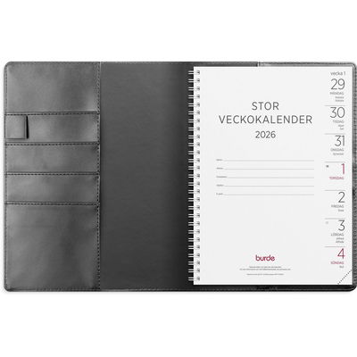 Stor Veckokalender 2026 svart