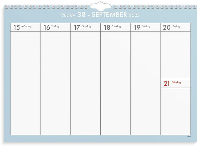 Väggkalender Veckoplan 25/26