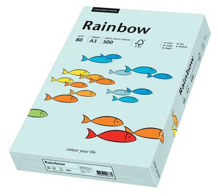 Färgat papper light blue A4 80g, 500 st/fp