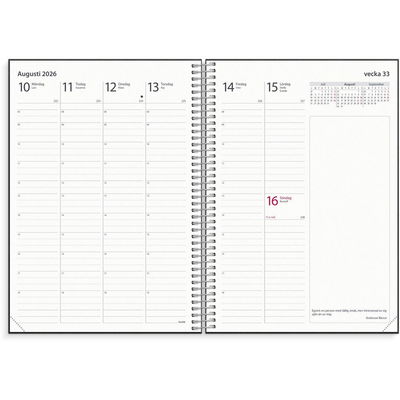 Noteringskalendern 2026 svart Noteringskalendern 2026 svart
