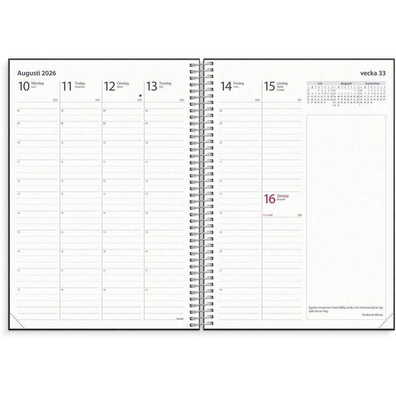 Noteringskalendern 2026 svart Noteringskalendern 2026 svart