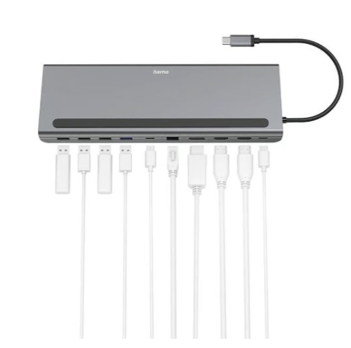 Dockningsstation Hama USB-C 10 Portar